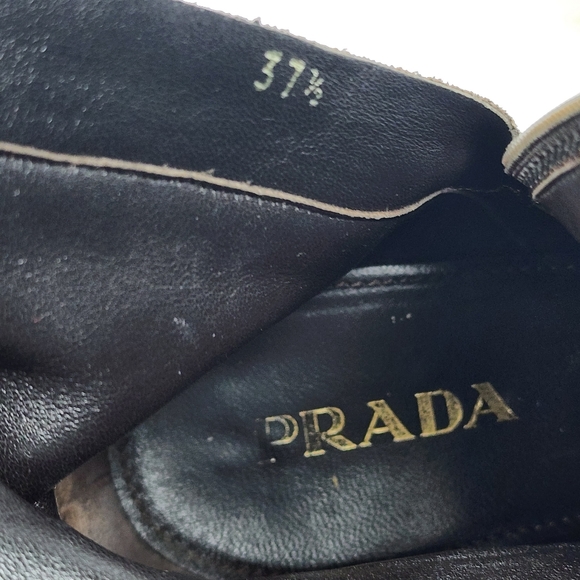 Prada Milano Women's Dark Chocolate Suede Side Zip Ankle Boots 37.5 US 7.5 - Picture 11 of 12